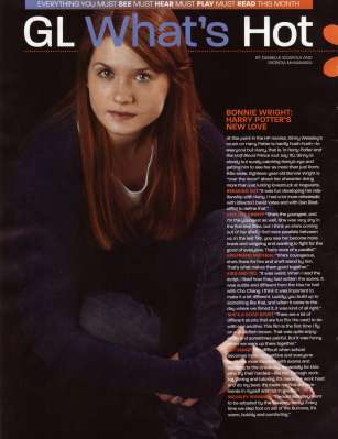 Bonnie Wright in Girl's Life magazine - SnitchSeeker.com