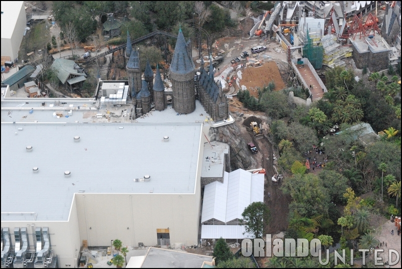 New Wizarding World of Harry Potter Hagrid's Hut construction photos