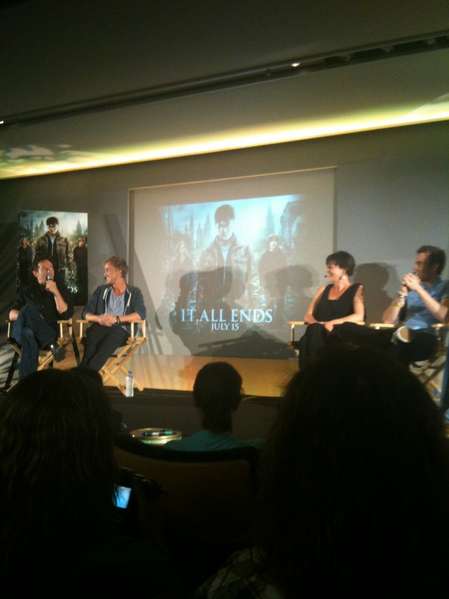 Tom Felton, Jason Isaacs, Helen McCrory, & Matthew Lewis attend Apple Store Q&A