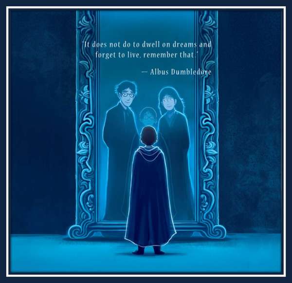 Harry Potter and the Sorcerer's Stone Scholastic back cover art Mirror