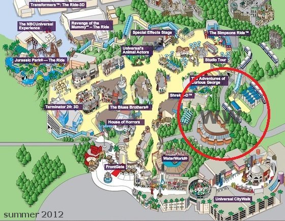 universal studio hollywood map